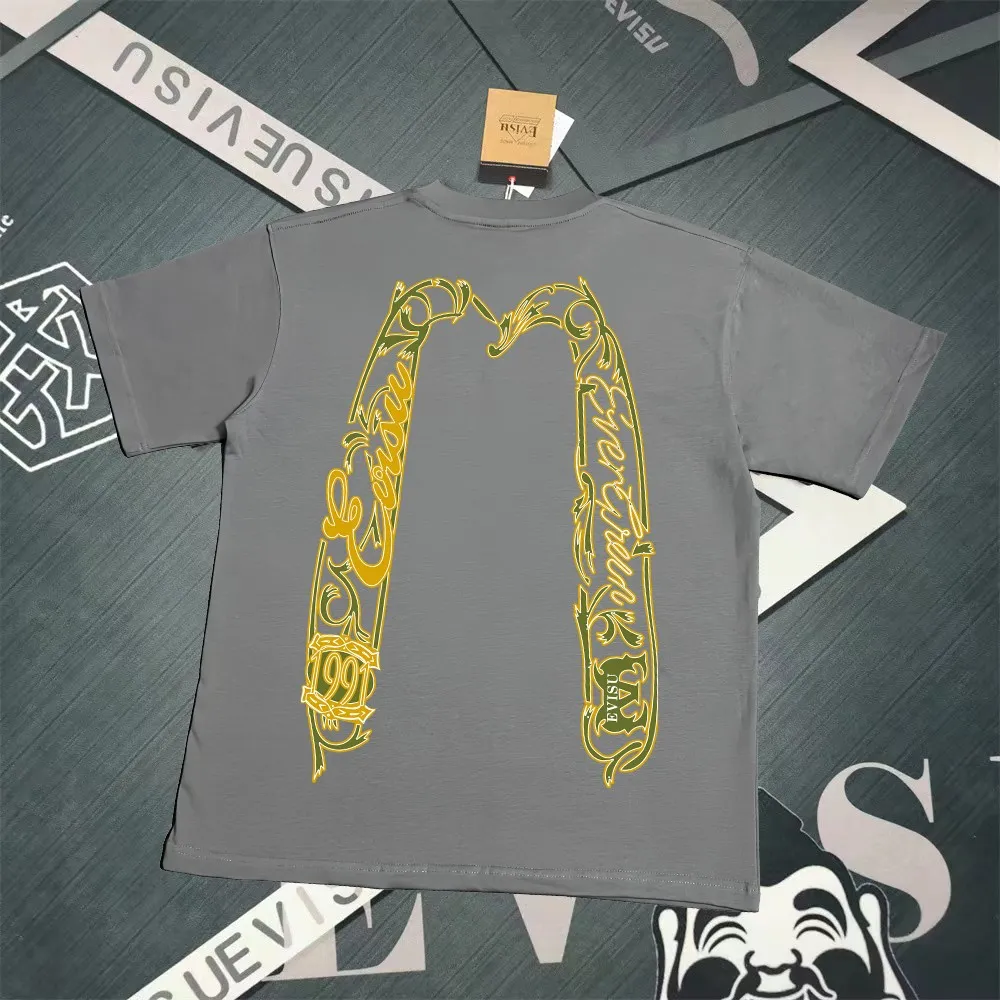 Evisu 2025New Arrival T ⚠ Quality⚠ Same Style T 。 ，Black S-XXL，White S-XXL，Gray M-XXL，Red S-XXL， Red M-XXL